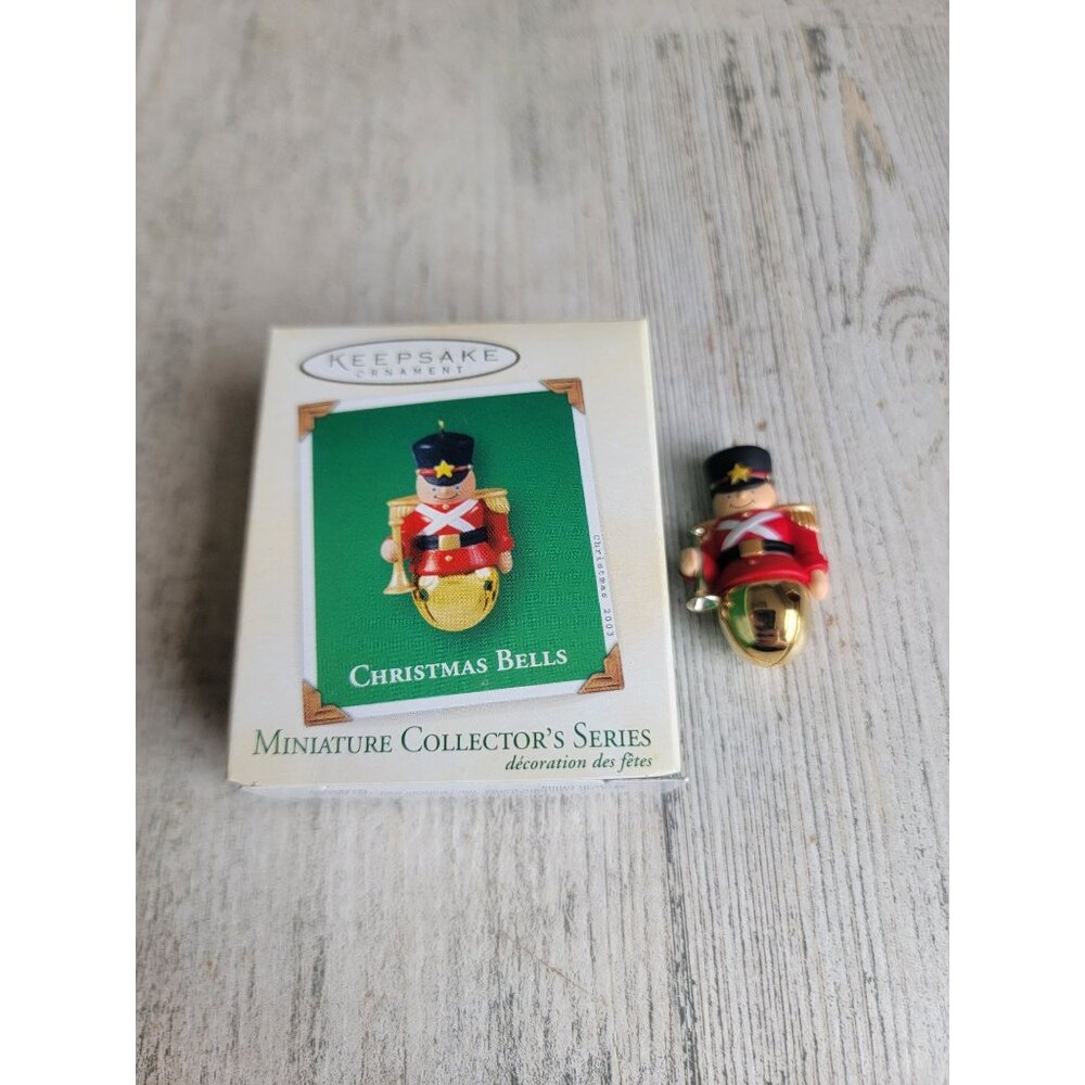 Hallmark Christmas bells Nutcracker miniature ornament Xmas